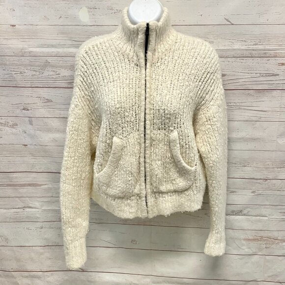 James Perse Cloud knit Cashmere Zip Up Sweater - Picture 2 of 8